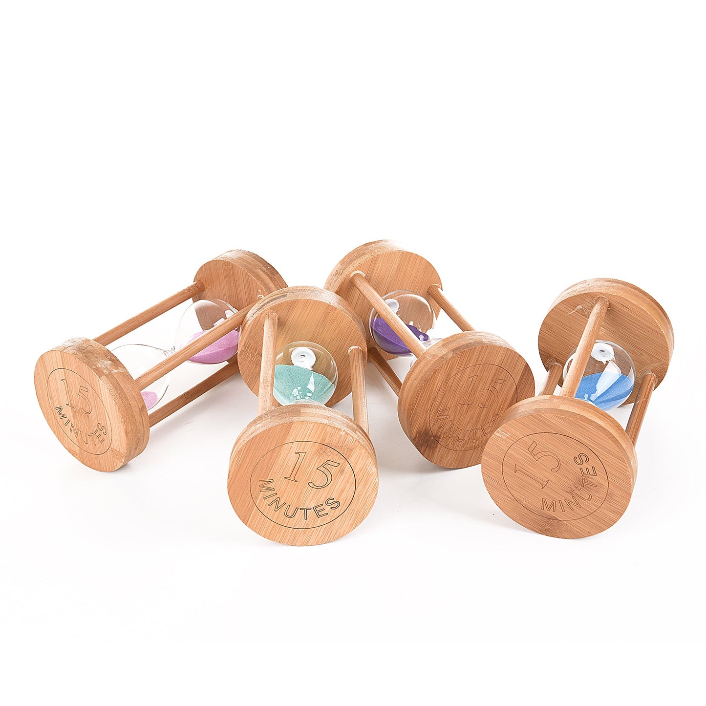 Wooden Hour Glass with Colorful Sand