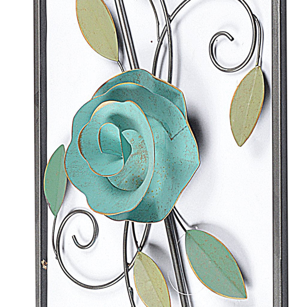 Flower Design Metal Wall Art Frame