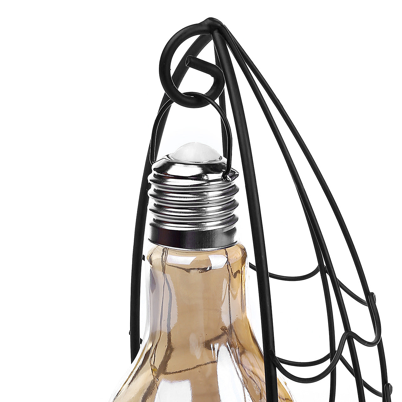 Half Oval Metal LED Hanging Bulb