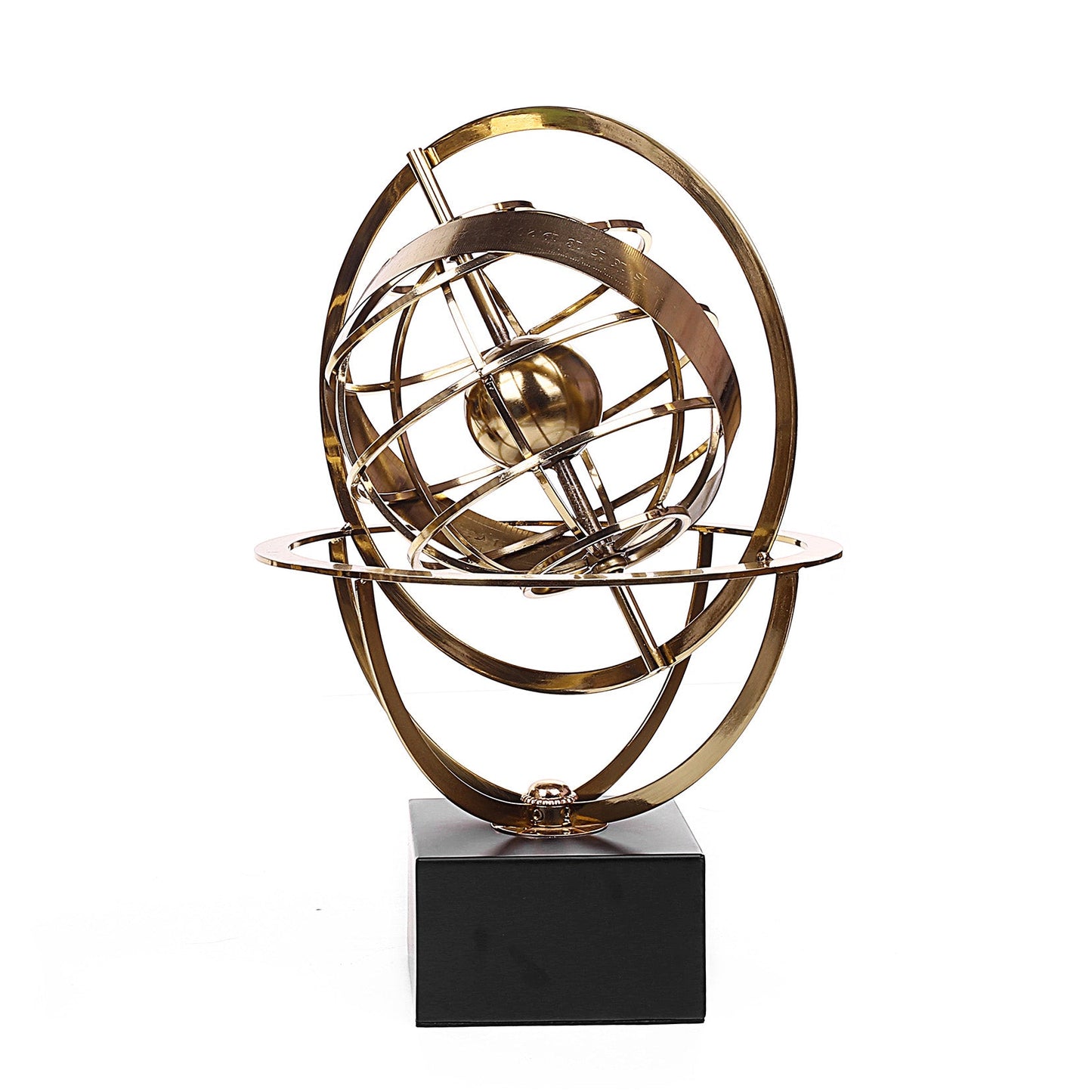 SOLID BRASS Dial Sphere World Desk Globe