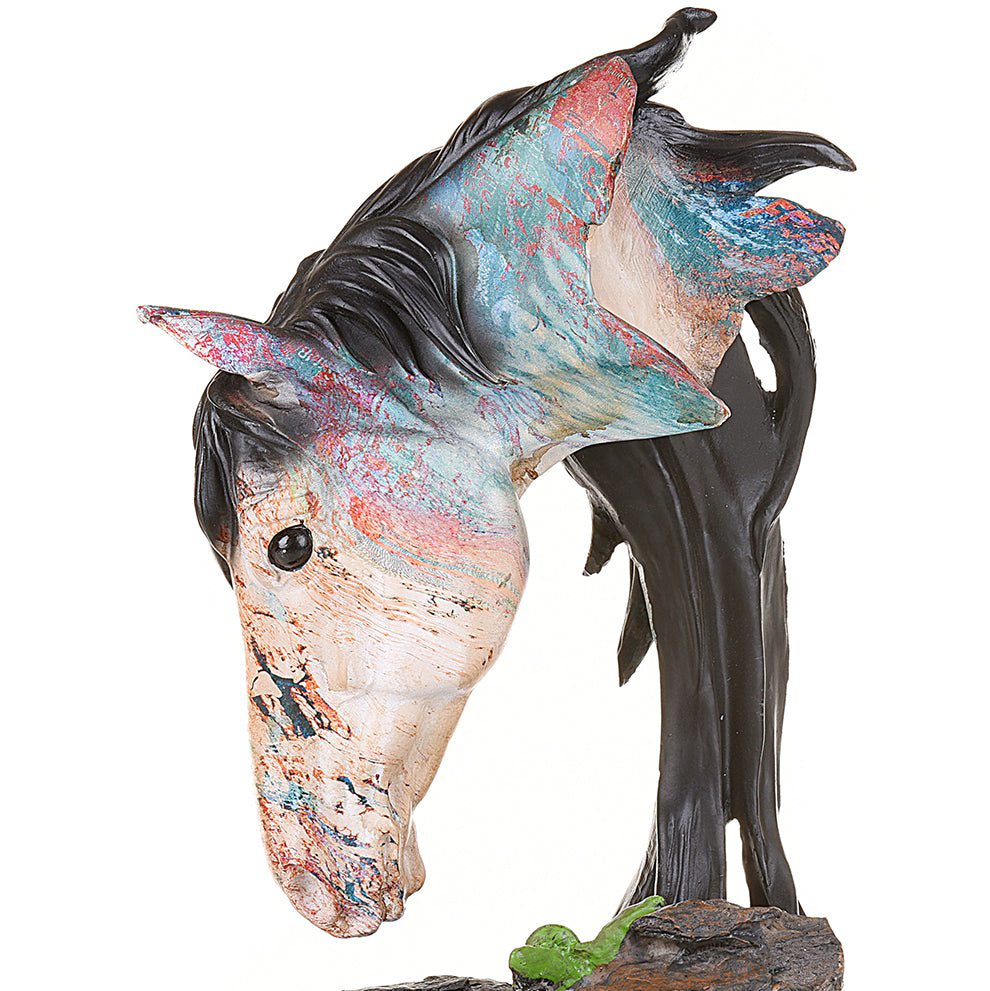 Multi-colors contemporary Horse sculpture