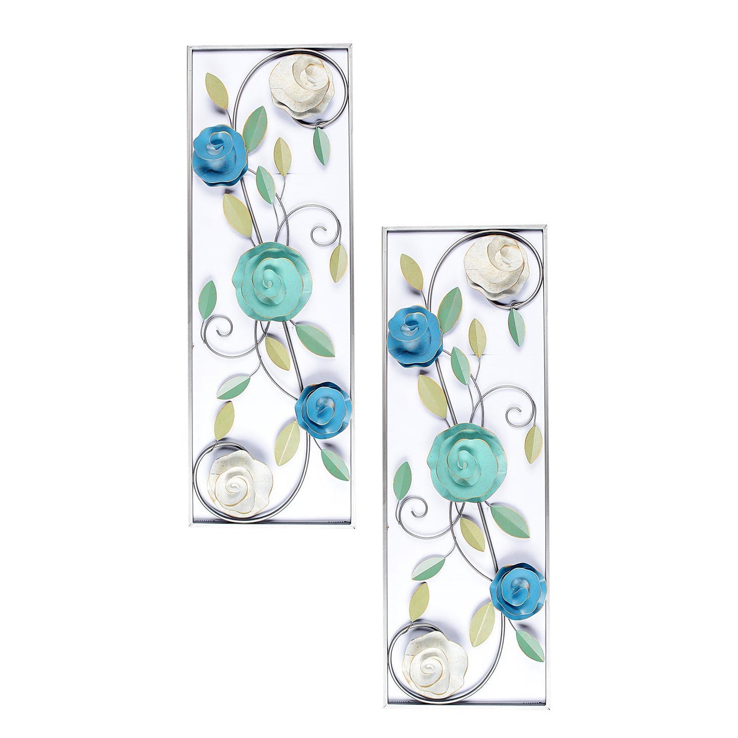 Flower Design Metal Wall Art Frame