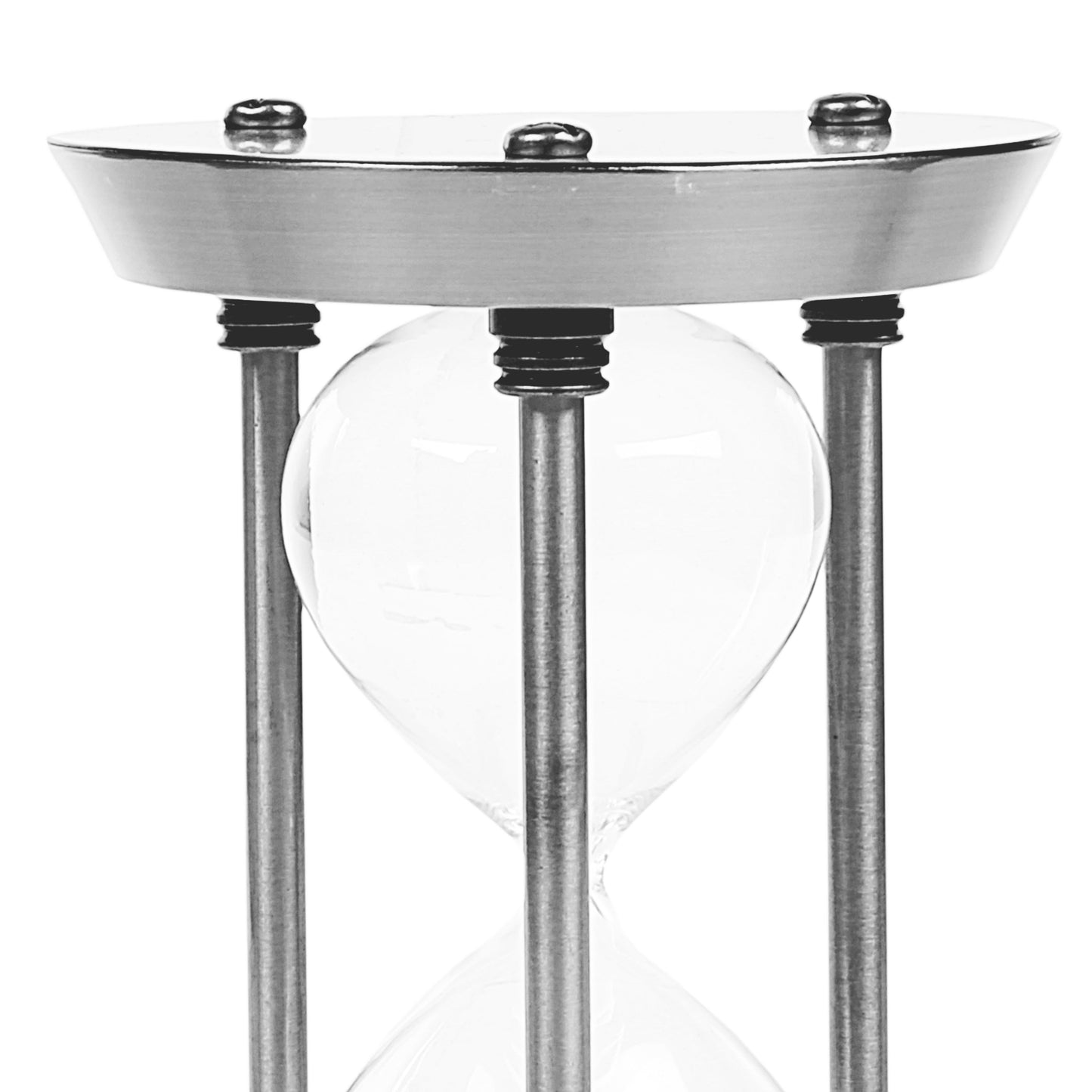 Metal Design Hour Glass with White Sand
