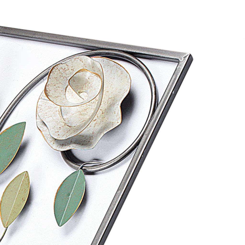 Flower Design Metal Wall Art Frame
