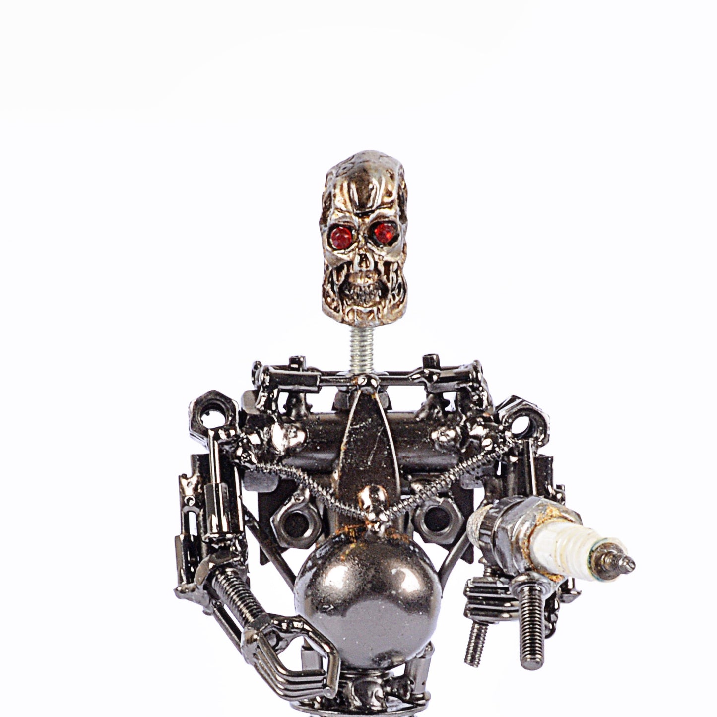 Metal Ghost Robot Statue