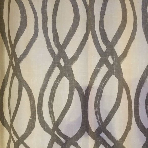 Scribble Lattice by West Elm Curtain Gray (Single Panel)