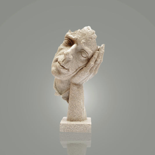 Thinking Face Sculpture