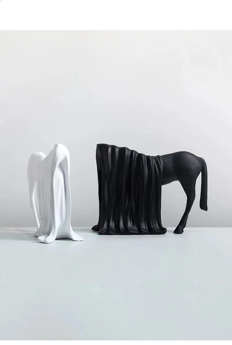 Draped Horse Sculpture