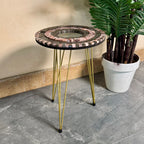 Mirror Mosaic Table (Pink & Brown)