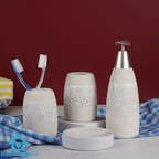Floral Design Bathroom Set