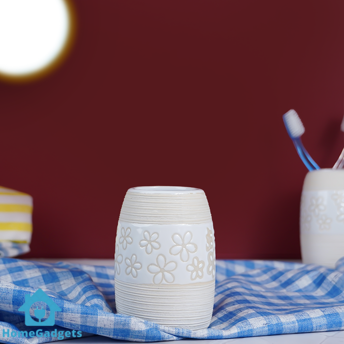 Floral Design Bathroom Set