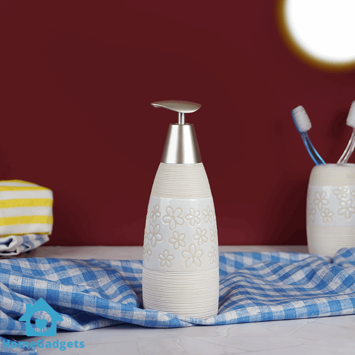 Floral Design Bathroom Set