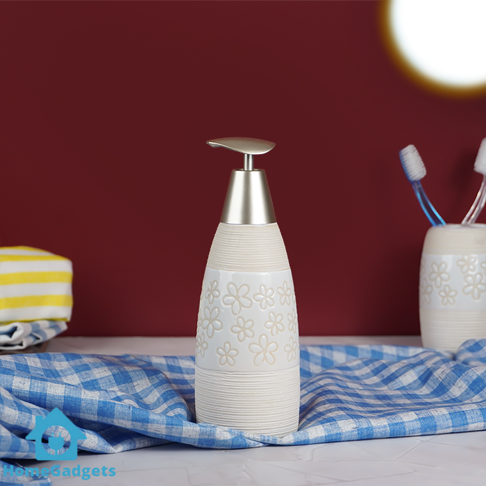 Floral Design Bathroom Set