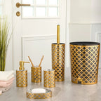 Traditional Bath Accessories Set (Golden)