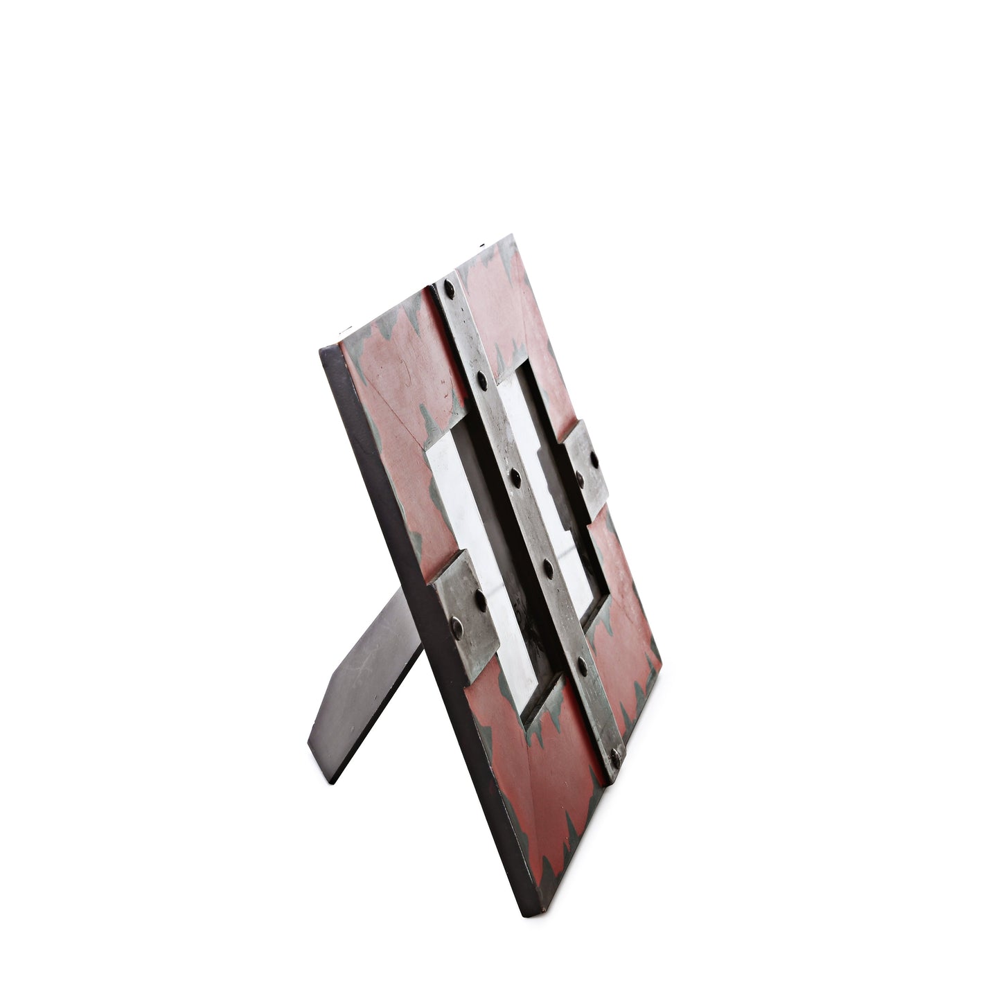 Metal Finish Dual Photo Frame (RED)