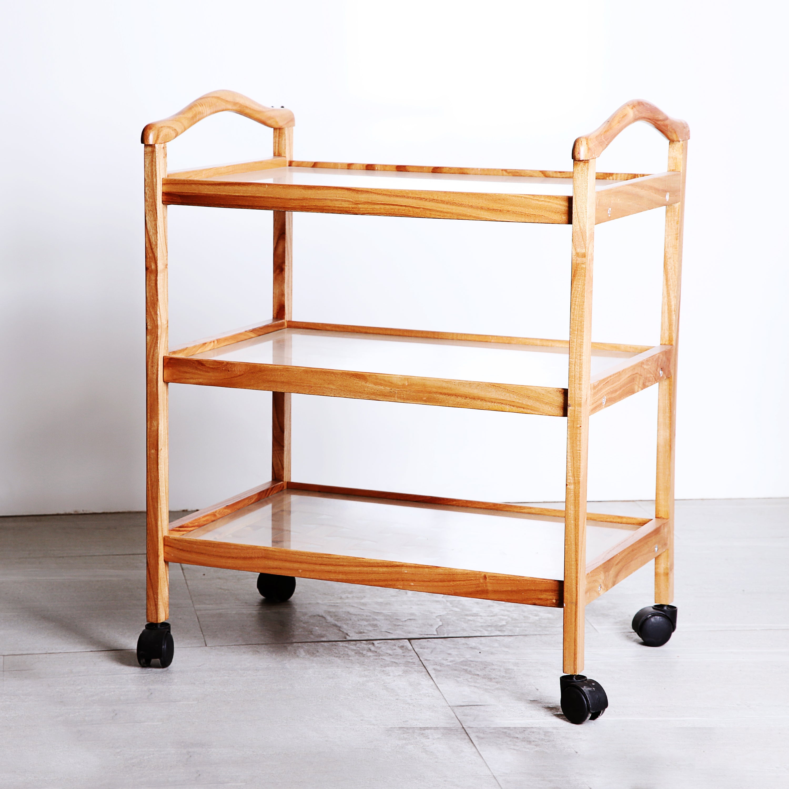 Lite Wooden Straps Serving Trolley