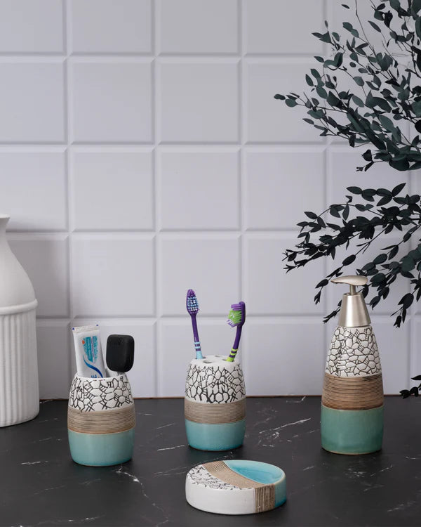 Pebble Creek Teal Bathroom Set