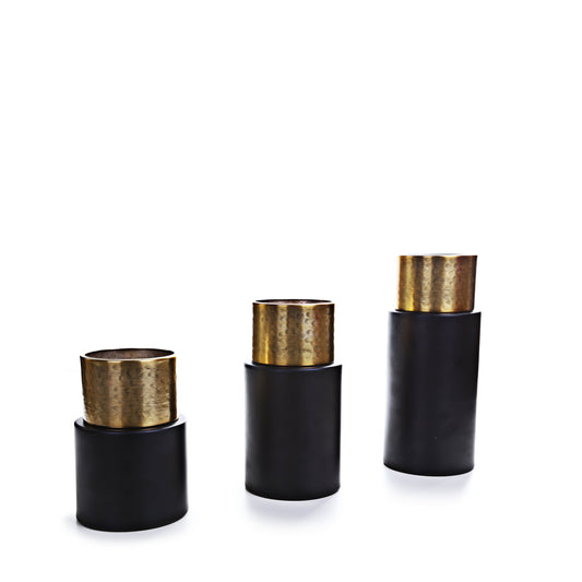 Votive Black Brass Candle Holder