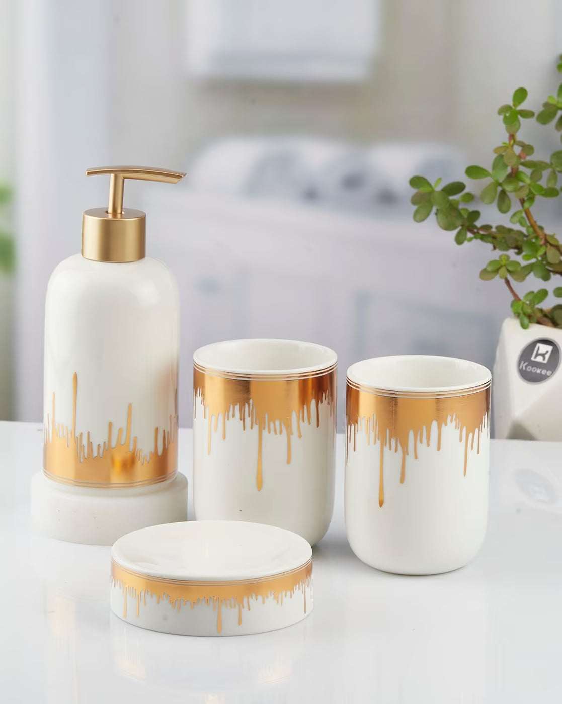Golden Explosion Bathroom Set