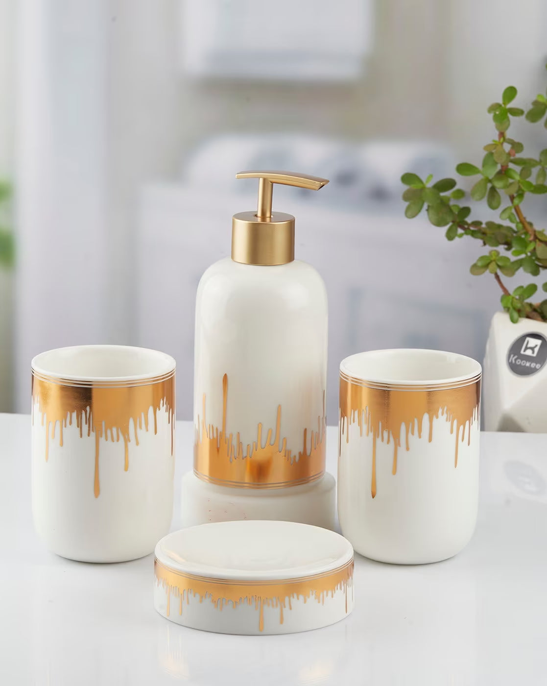 Golden Explosion Bathroom Set