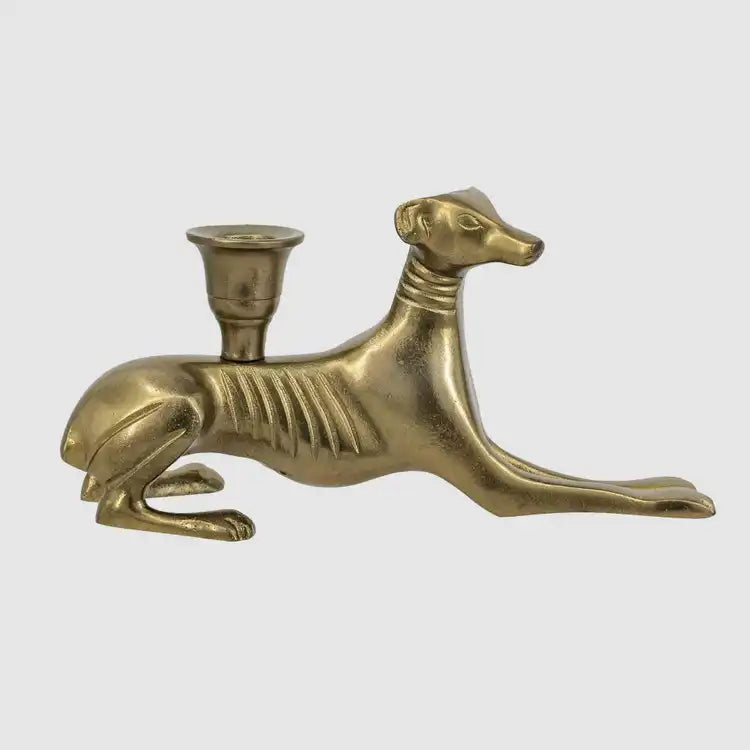 Greyhound Taper Candle Holder