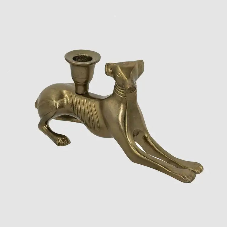 Greyhound Taper Candle Holder