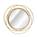Wavy Brass Metal Wall Mirror