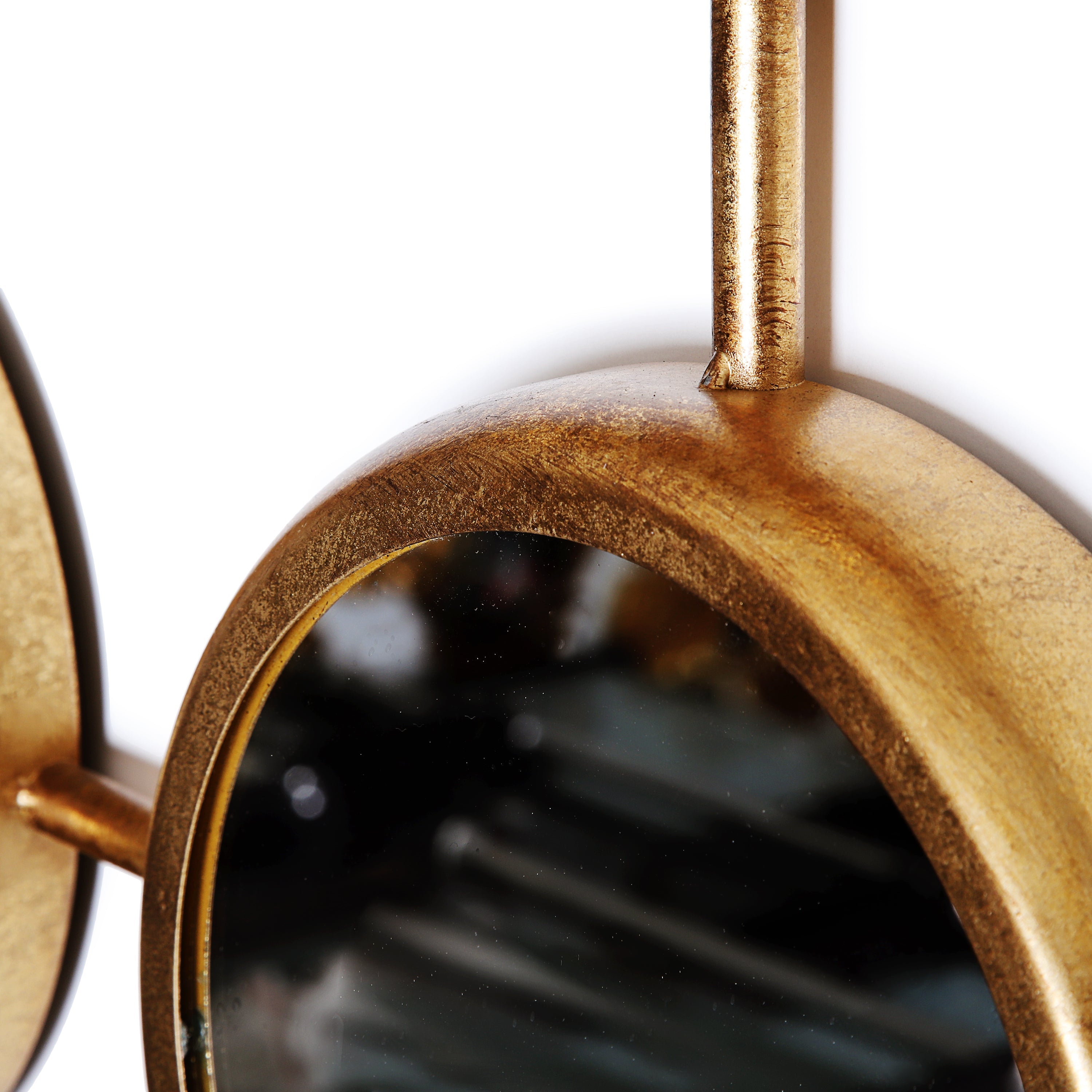 9 Brass Metal Wall Mirror