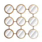 9 Brass Metal Wall Mirror
