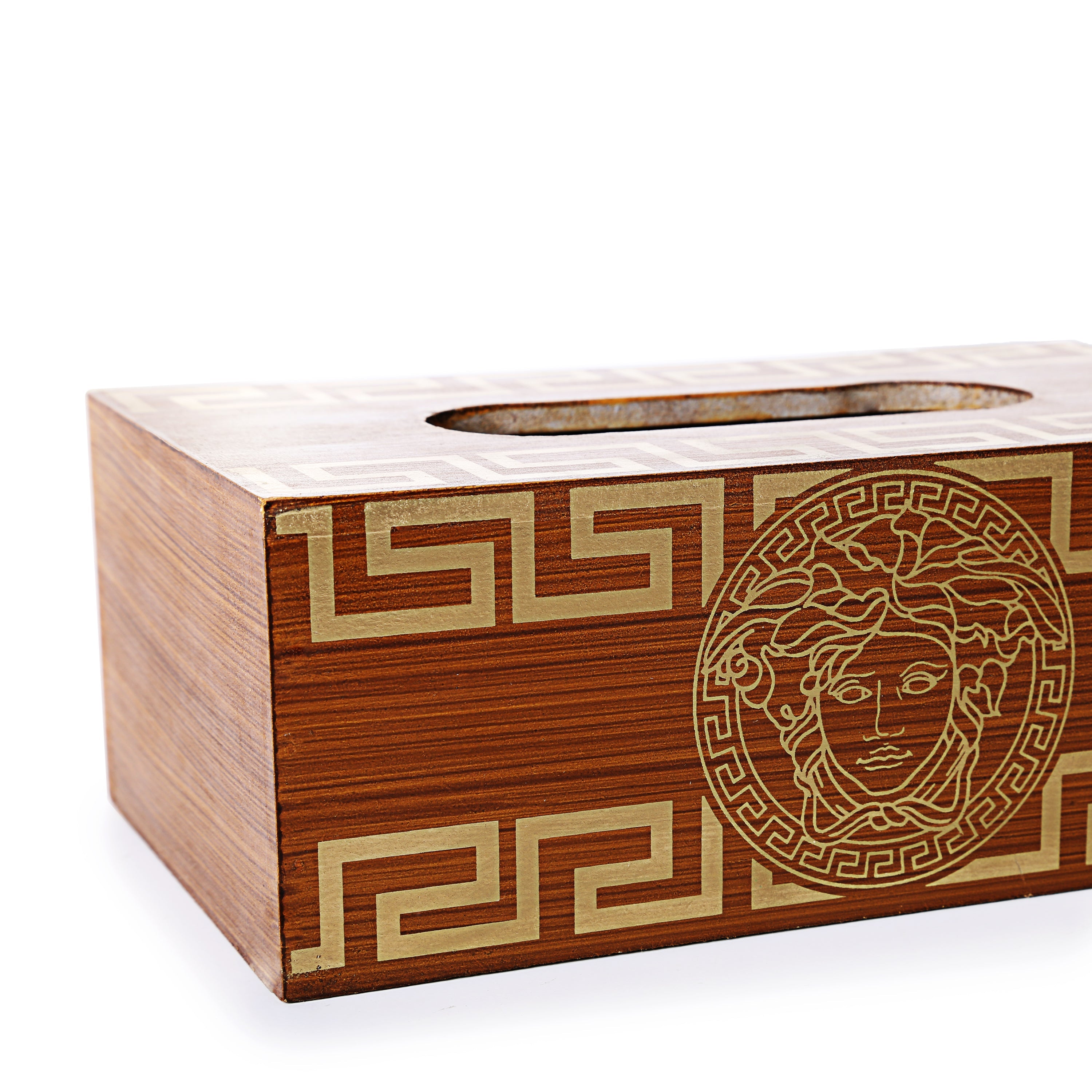 Versace Wooden Basket with Tissue Box
