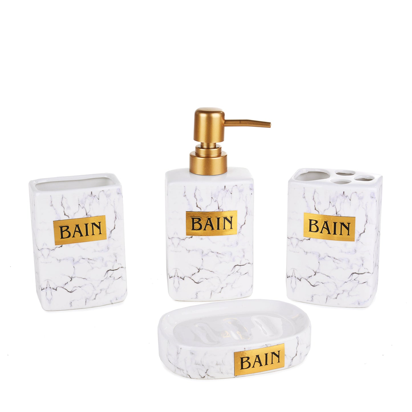 BAIN Marble Textured Bath Set