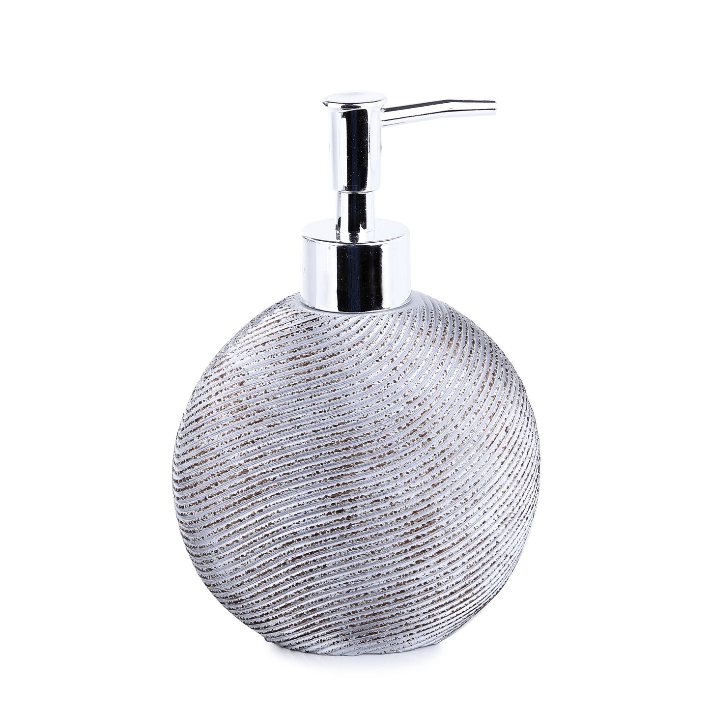Silver Embossed Lines Bath Accessory