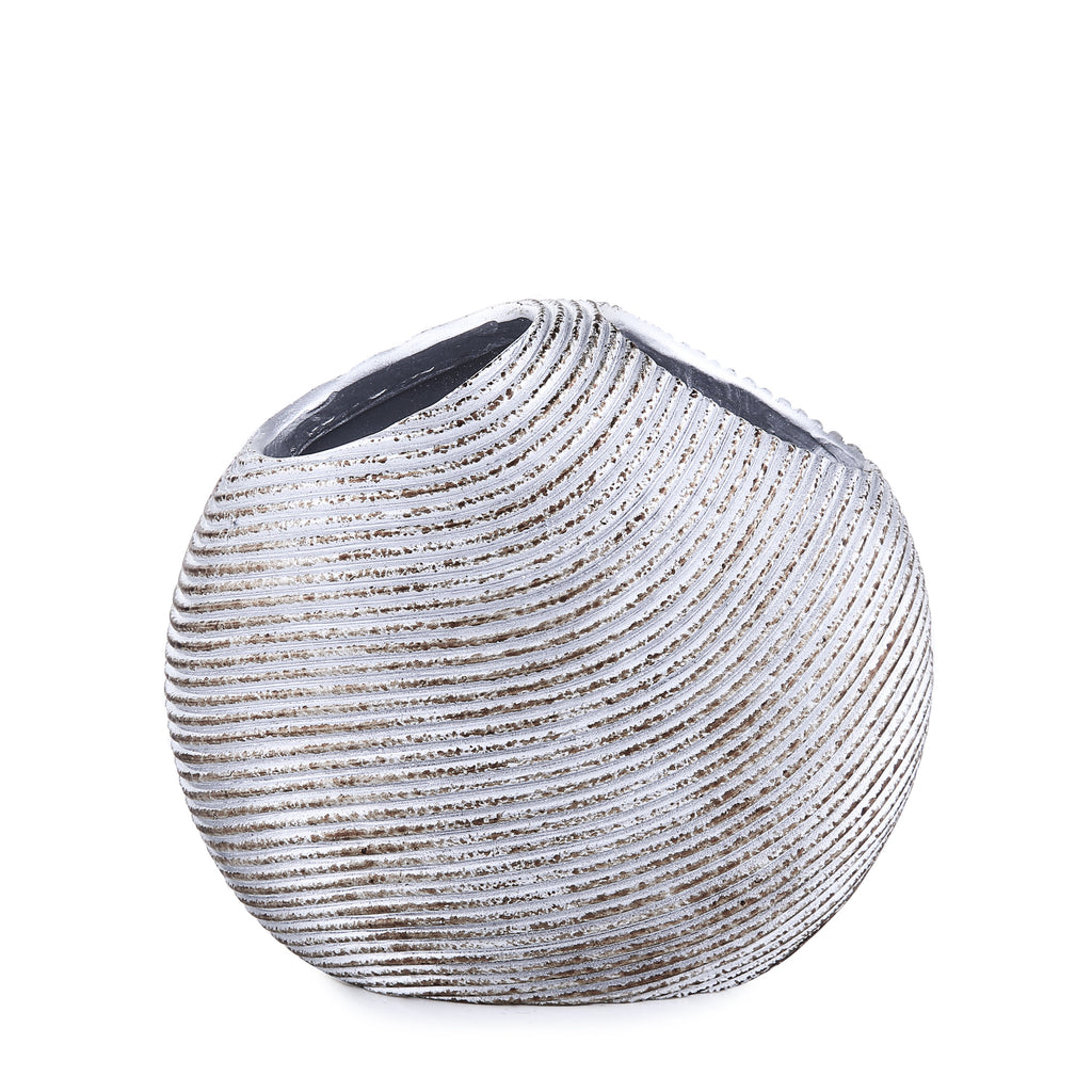 Silver Embossed Lines Bath Accessory