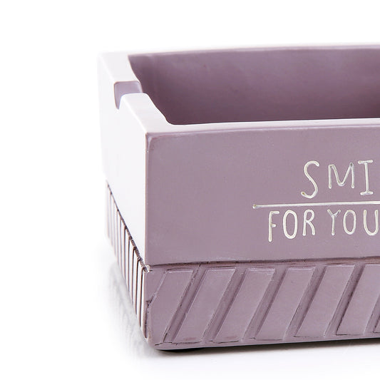 Gray Square Resin Ash Tray