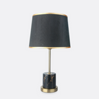 Striated Gold Metal Luxe Lamp