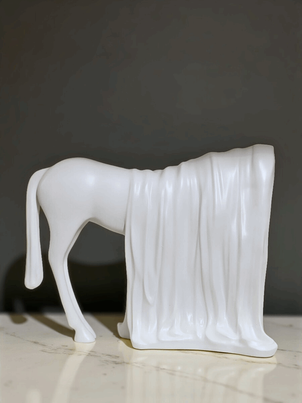 Draped Horse Sculpture