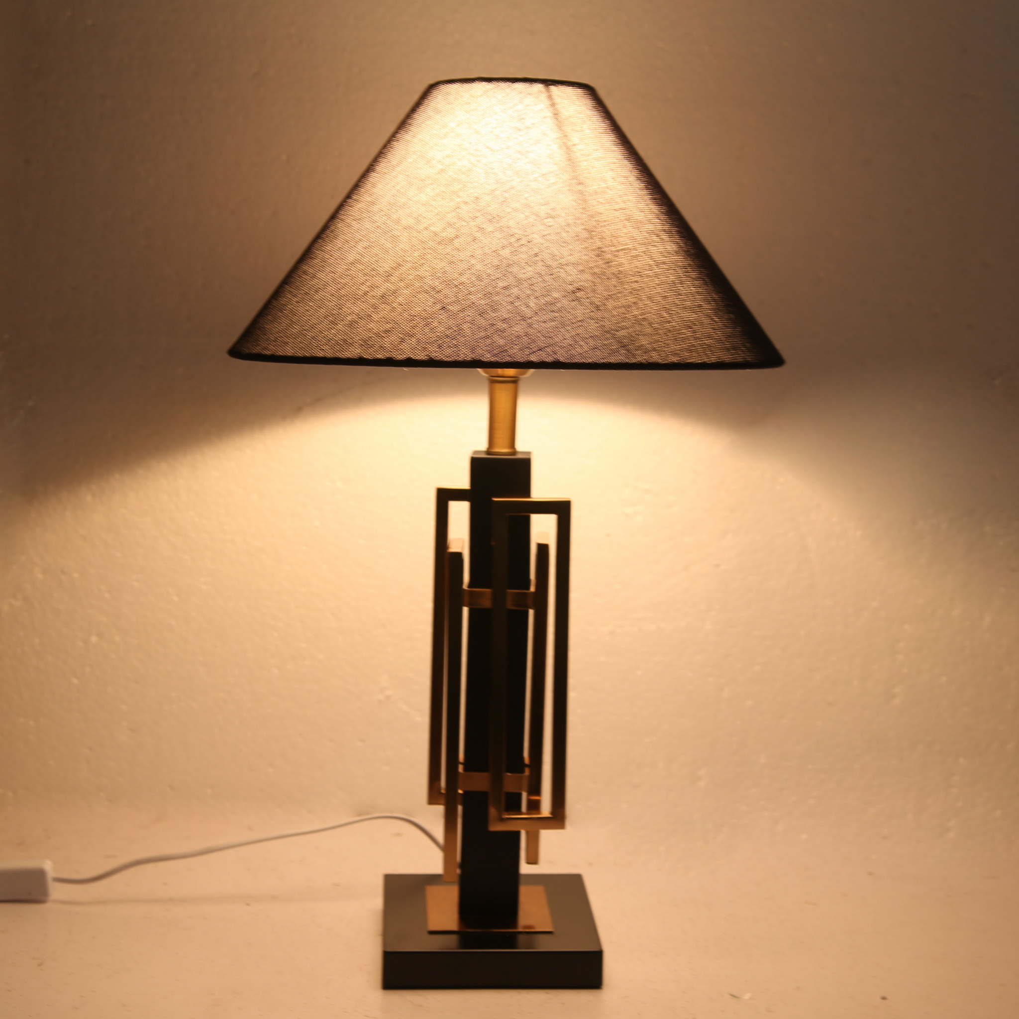 Gilded Geometry Table Lamp
