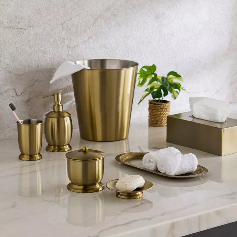 Gilded Brass Metal Tissue Box