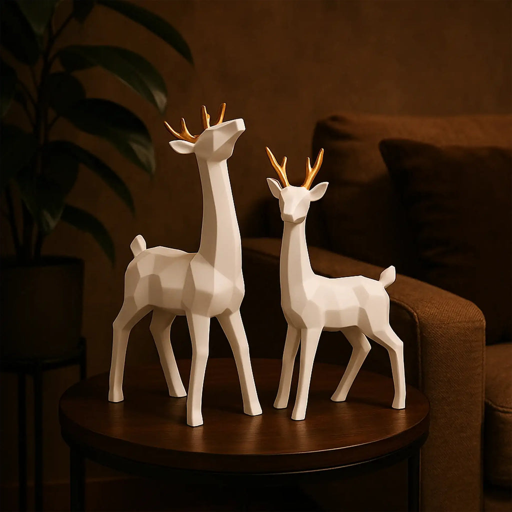 Reindeer Art Showpiece II (Set Of 2)