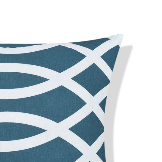 Wavy Green Cushion Cover