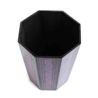 Hexagon Wooden Pyrographic Basket (Purple)