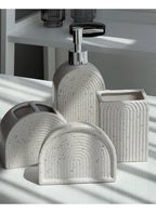 Stone Finish Curve Bathroom Set
