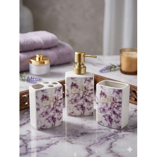 Luxury Purple Marble Bathroom Set
