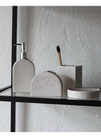 Stone Finish Curve Bathroom Set