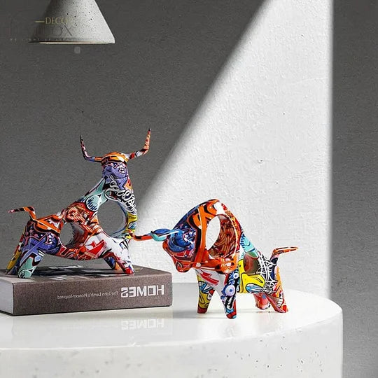 Bull Graffiti Statue