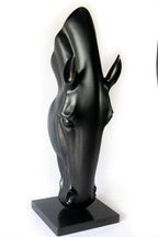 Ebony Horse Head Sculpture