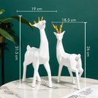 Reindeer Art Showpiece II (Set Of 2)