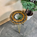 Mirror Mosaic Table (Brown & Olive)
