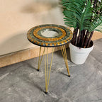 Mirror Mosaic Table (Brown & Olive)