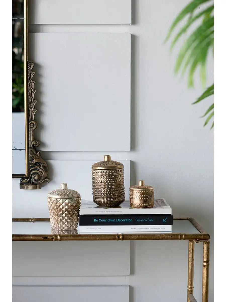 Antique Mercury Textured Candles